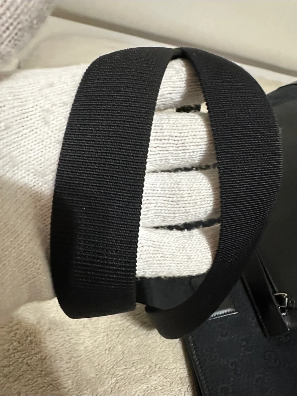 Gucci Black GG Shoulder Tote